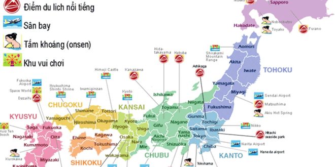 Bản đồ du lịch Nhật Bản