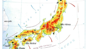 Bản đồ Tự nhiên Nhật Bản