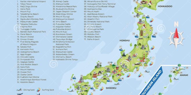 Bản đồ du lịch Nhật Bản (Japan travel Map)